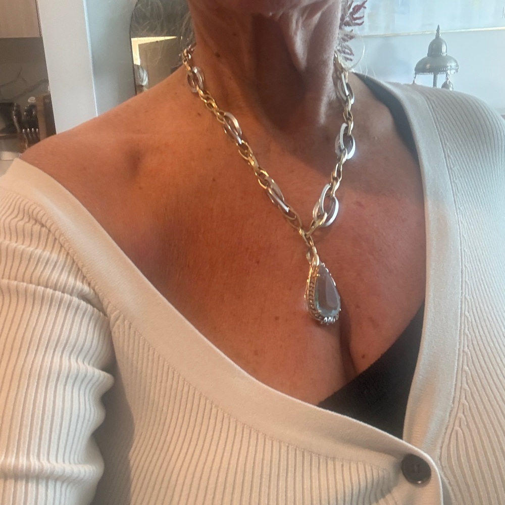 Astr Cream V-Neck Button-Up Sweater - Picture 3 of 3